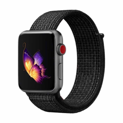 Ремешок Nylon loop для Apple Watch 38/40/41mm Reflector black